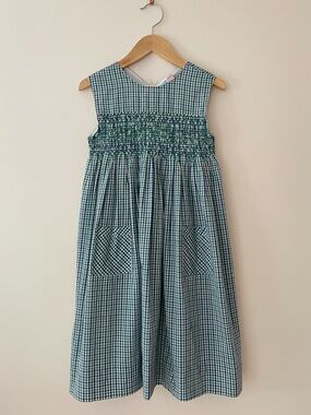 ORIENT EXPRESSED EUC/LN Hand Smocked Gingham Summer Heirloom Dress